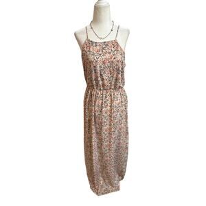 Halogen Pink Floral Maxi Dress (Size Small)